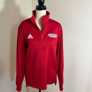 Adidas,  Red Half-Zip Pullover  Montclair State College  Field Hockey